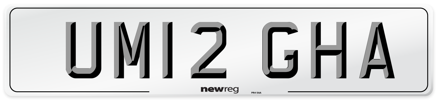 UM12 GHA Number Plate from New Reg